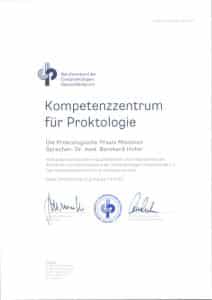 Re Zertifizierung Kompetenz Zentrum Proktologie 2020